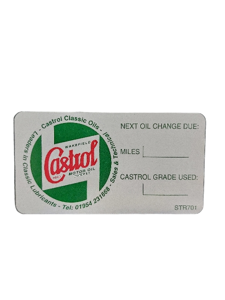 Castrol Classic Serviceaufkleber rechteckig